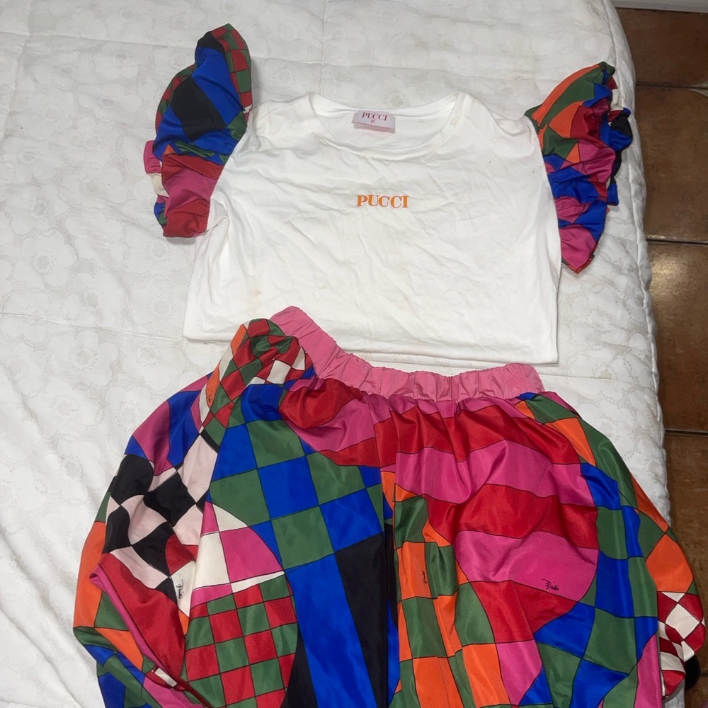Emilio Pucci Kids Matching Set - Multicolor and White